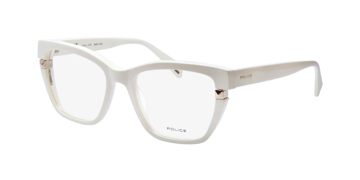 Police Vpln52 Gravity 1 09zq Eyeglasses Shiny Ivory 52mm