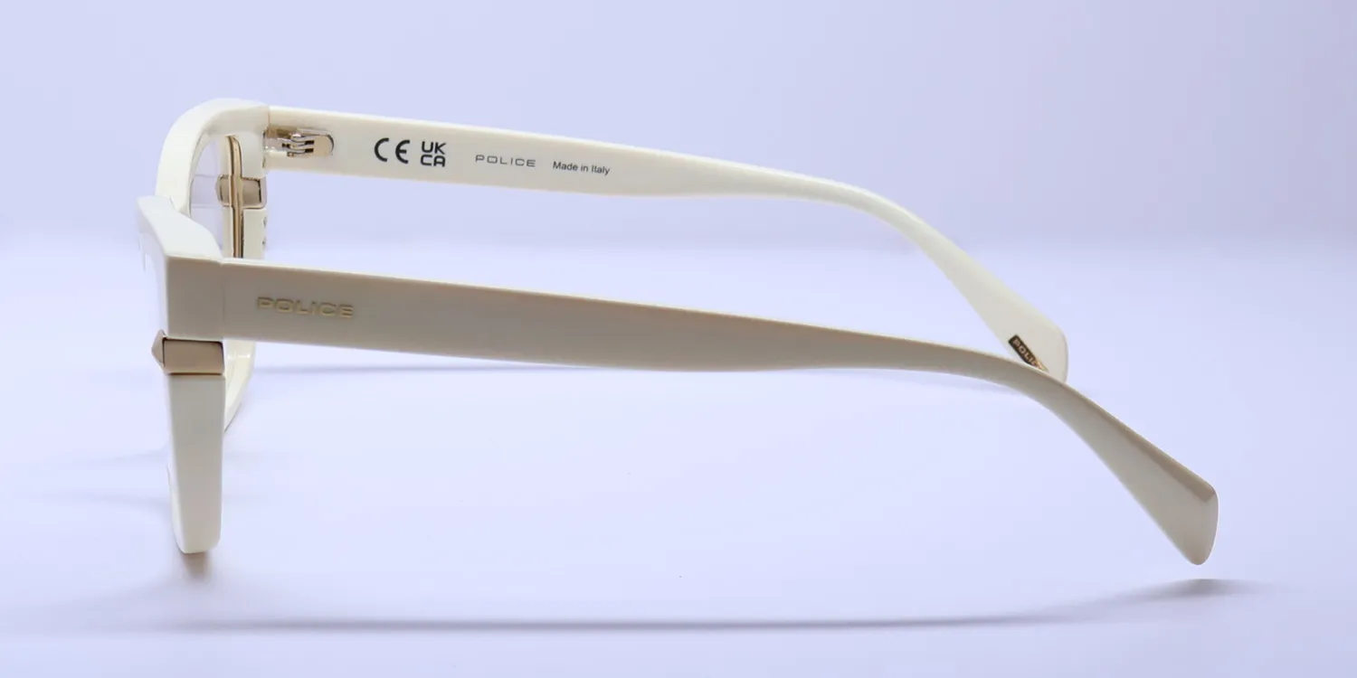 Police Vpln52 Gravity 1 09zq Eyeglasses Shiny Ivory 52mm 4