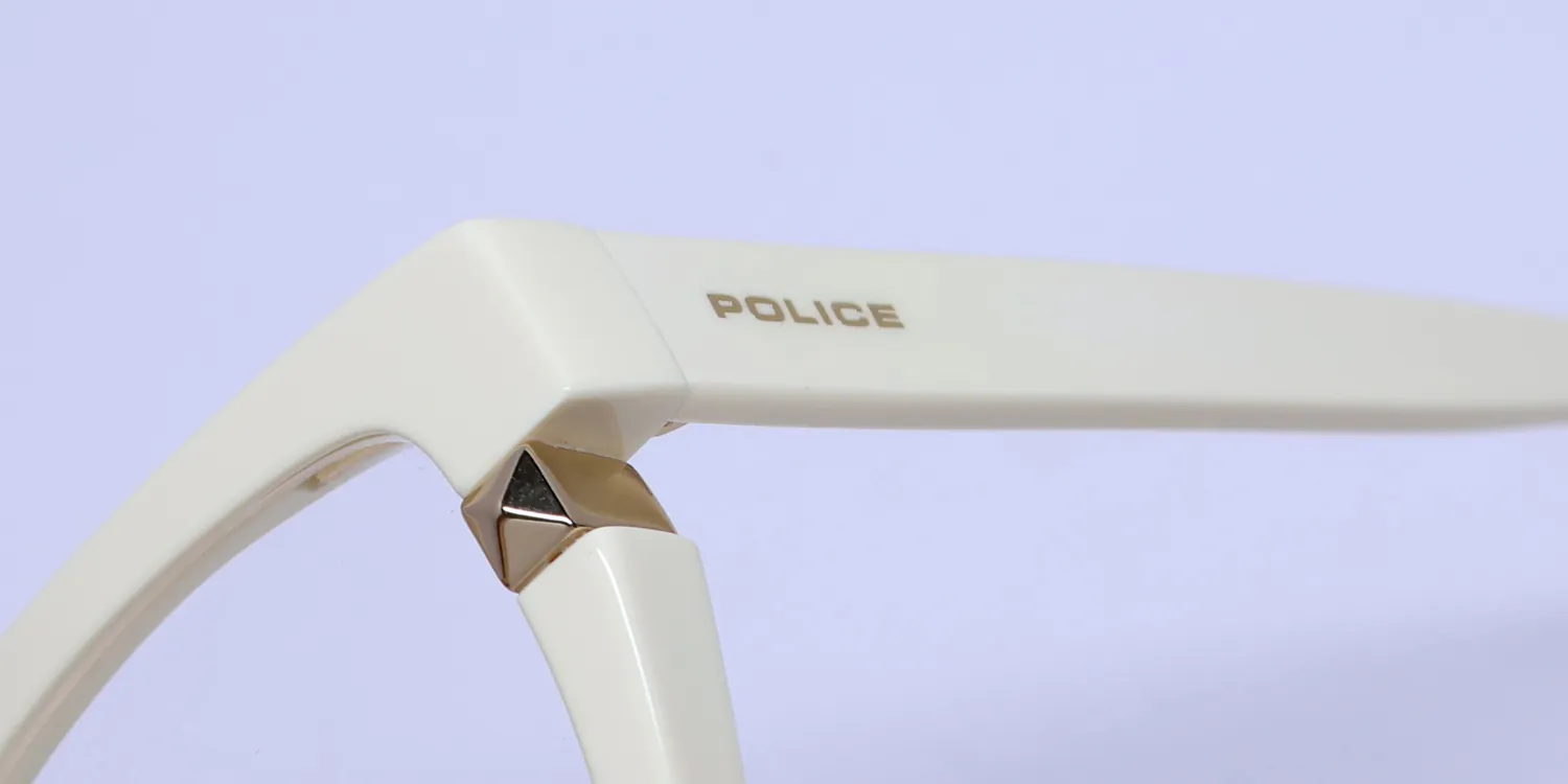 Police Vpln52 Gravity 1 09zq Eyeglasses Shiny Ivory 52mm 6