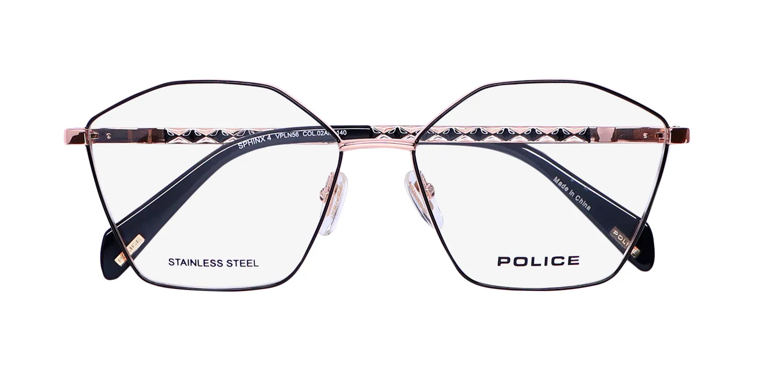 Police Vpln56 Sphinx 4 02am Eyeglasses Copper Gold 56mm 2