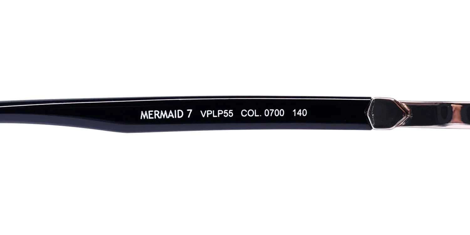 Police Vplp55 Mermaid 7 0700 Eyeglasses Shiny Black 55mm 8