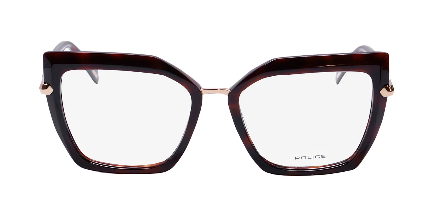 Police Vplp54 Mermaid 6 0752 Eyeglasses Shiny Dark Havana 53mm 3