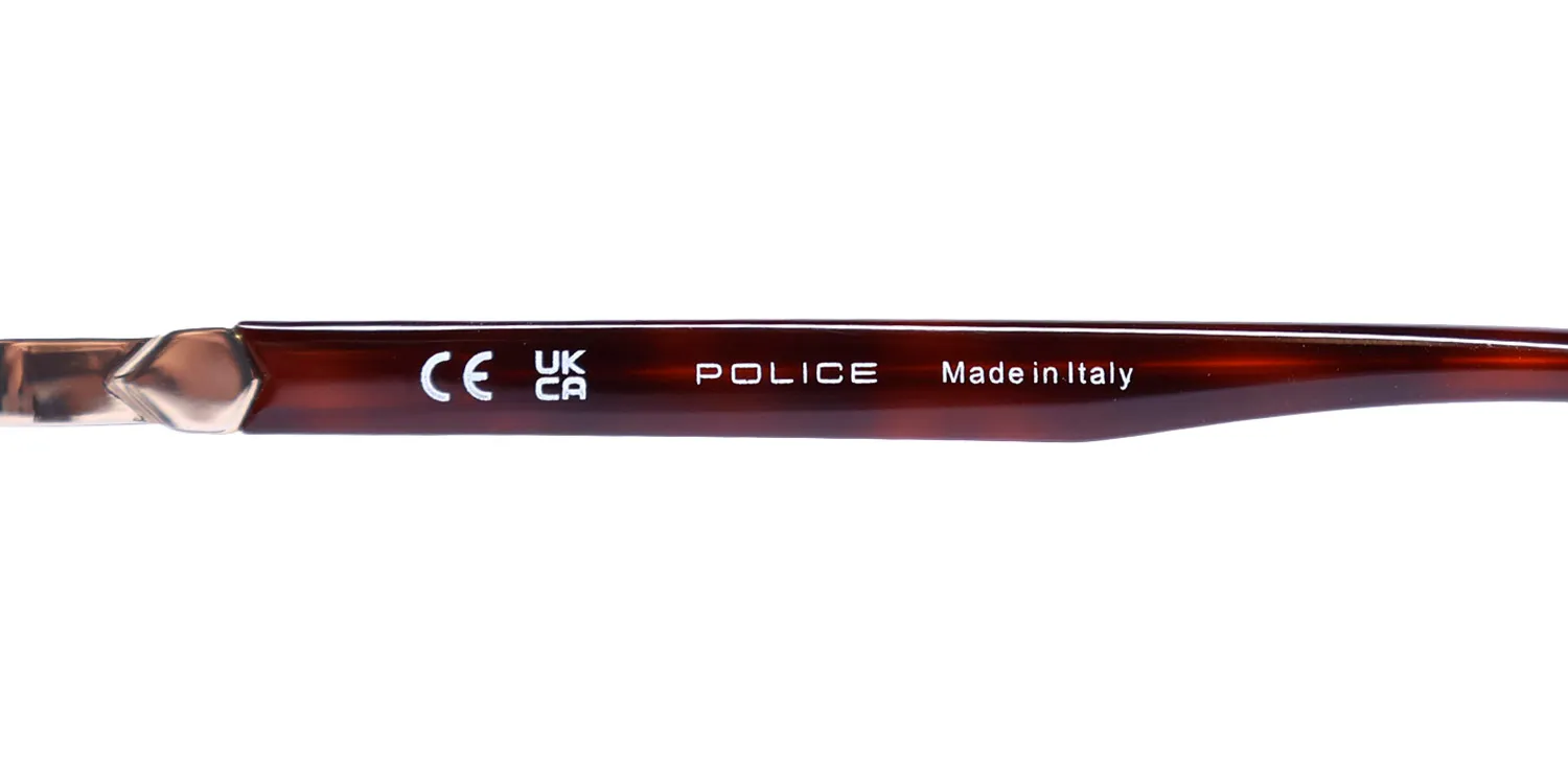 Police Vplp54 Mermaid 6 0752 Eyeglasses Shiny Dark Havana 53mm 7