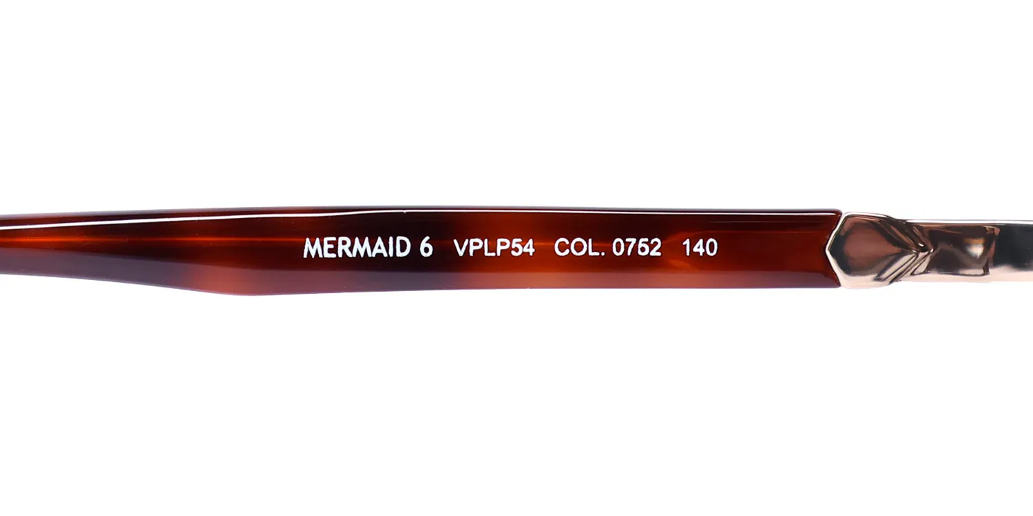 Police Vplp54 Mermaid 6 0752 Eyeglasses Shiny Dark Havana 53mm 8