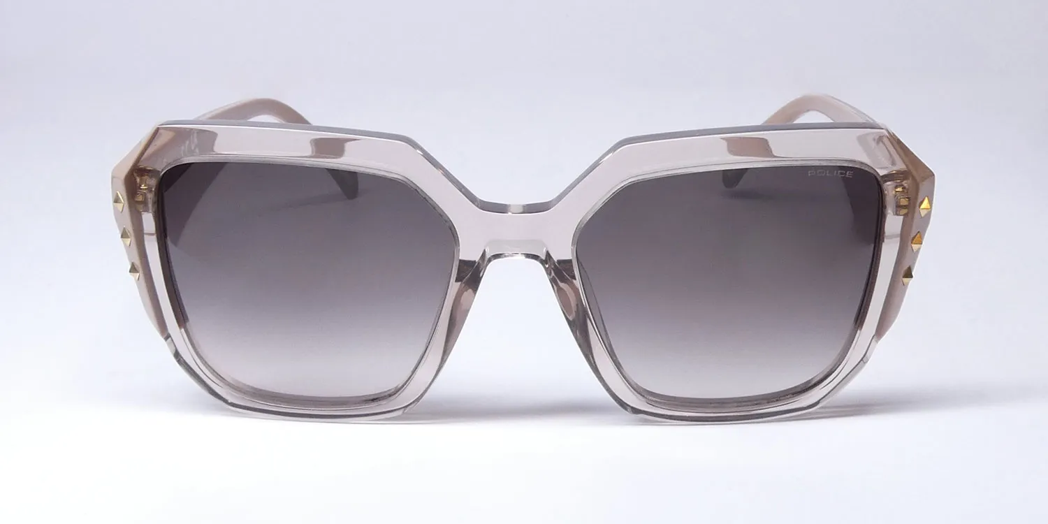 Police Splr23v Superstar 3 07t1 Sunglasses Transparent Beige 54mm 3