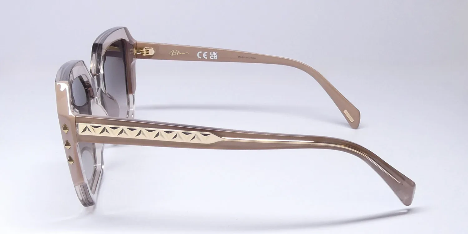 Police Splr23v Superstar 3 07t1 Sunglasses Transparent Beige 54mm 4