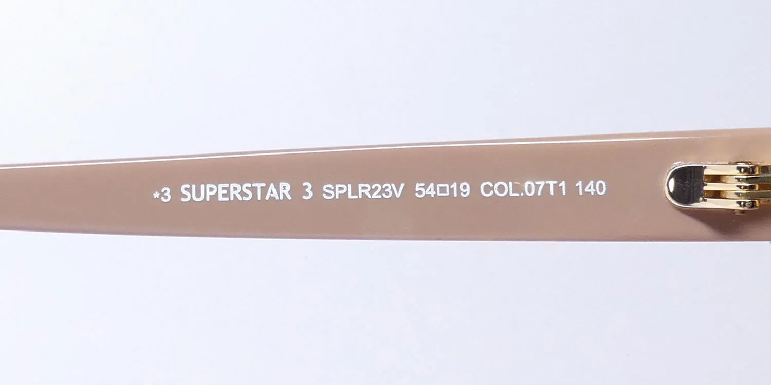 Police Splr23v Superstar 3 07t1 Sunglasses Transparent Beige 54mm 8