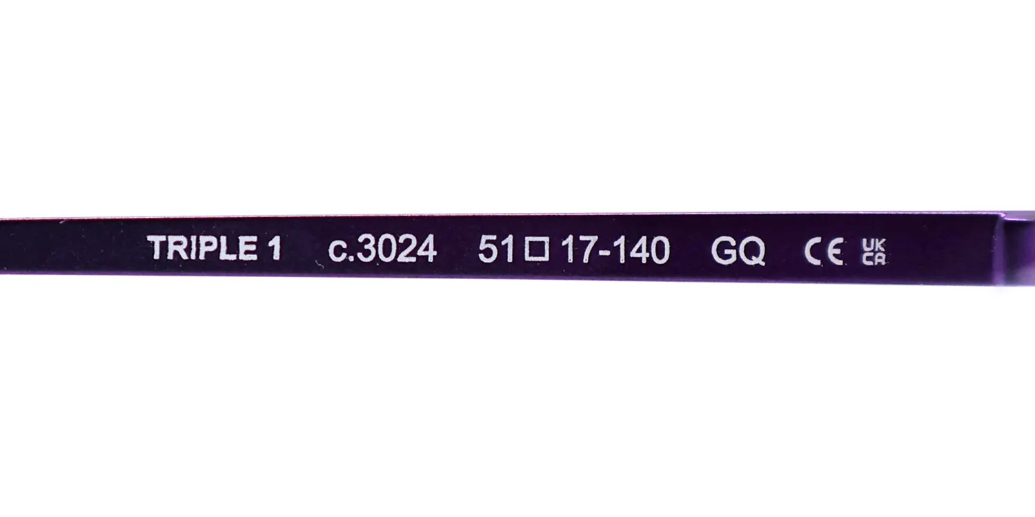 ProDesign Denmark Triple 1 3024 Eyeglasses Purple 51mm Women 8