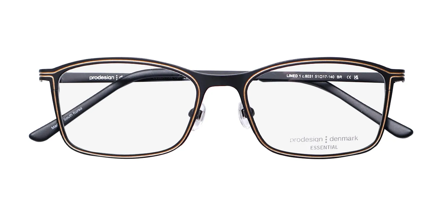ProDesign Denmark Lined 1 6031 Eyeglasses Matte Black 51mm Women 2
