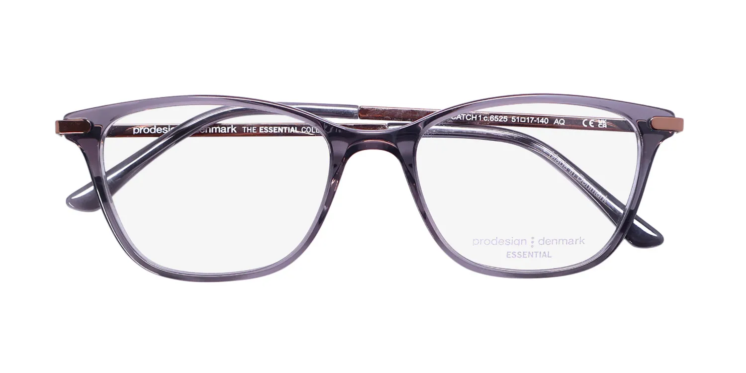 ProDesign Denmark Catch 1 6525 Eyeglasses Grey Crystal 51mm Women 2