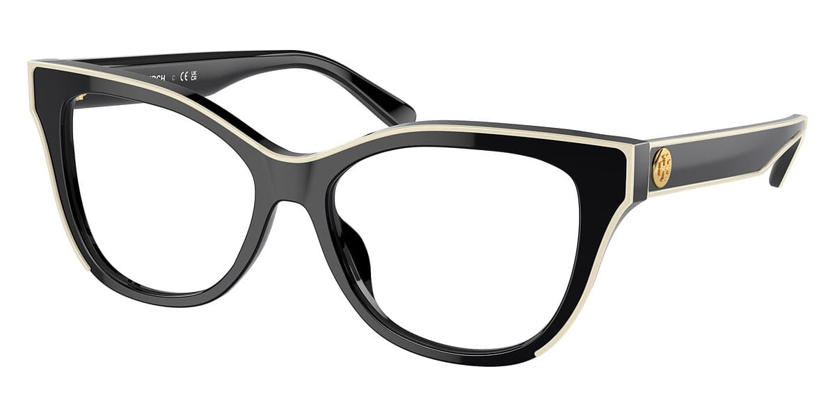 Tory Burch TY2147U 2004 Eyeglasses Black Ivory 51mm Women