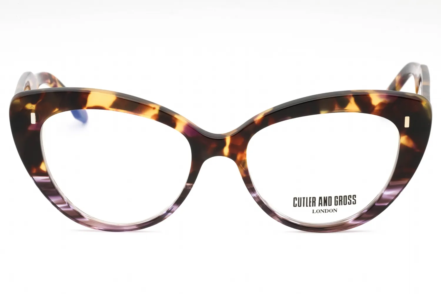 Cutler and Gross CG1350 002 Eyeglasses Havana With Violet Dots 56mm Women 2
