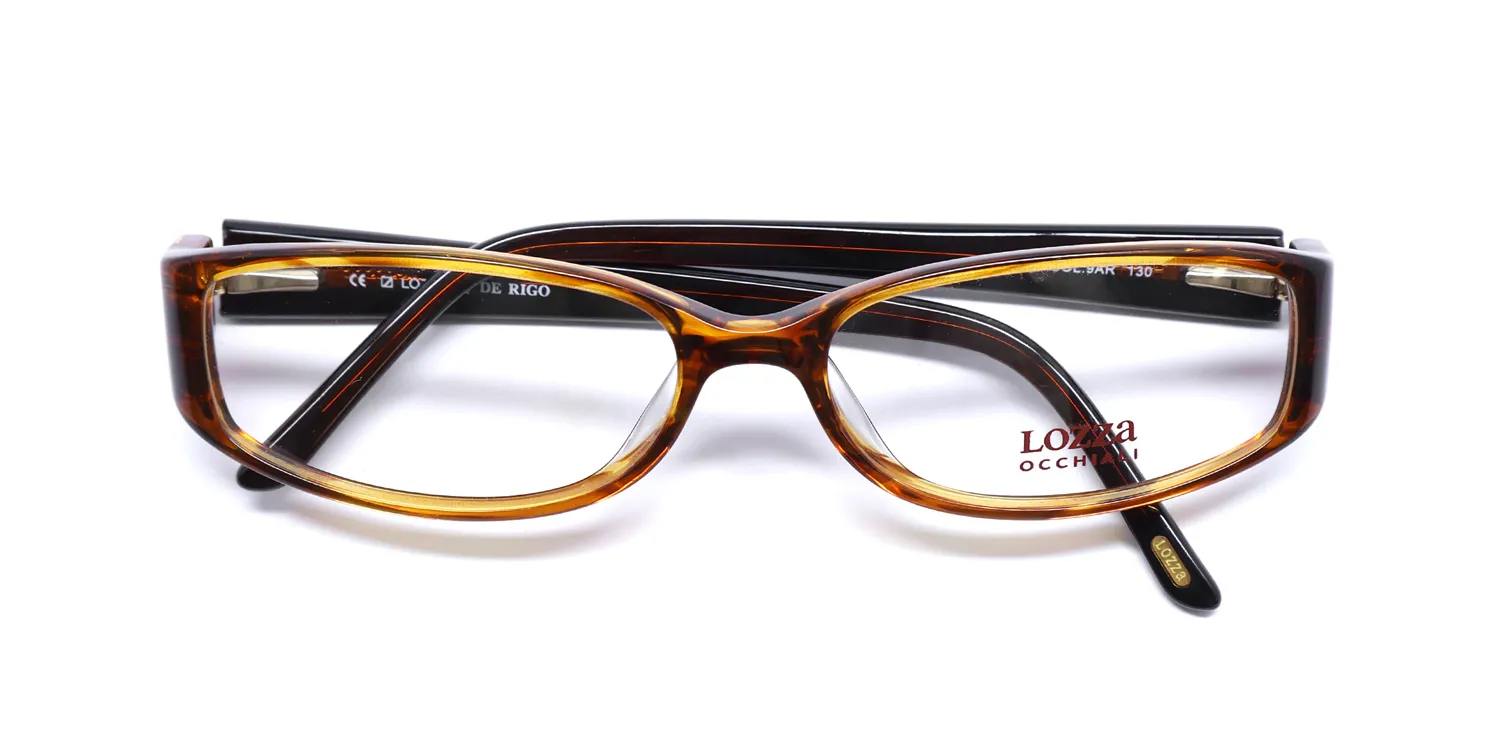 Lozza Vl1802 9ar Eyeglasses Brown 53mm 2