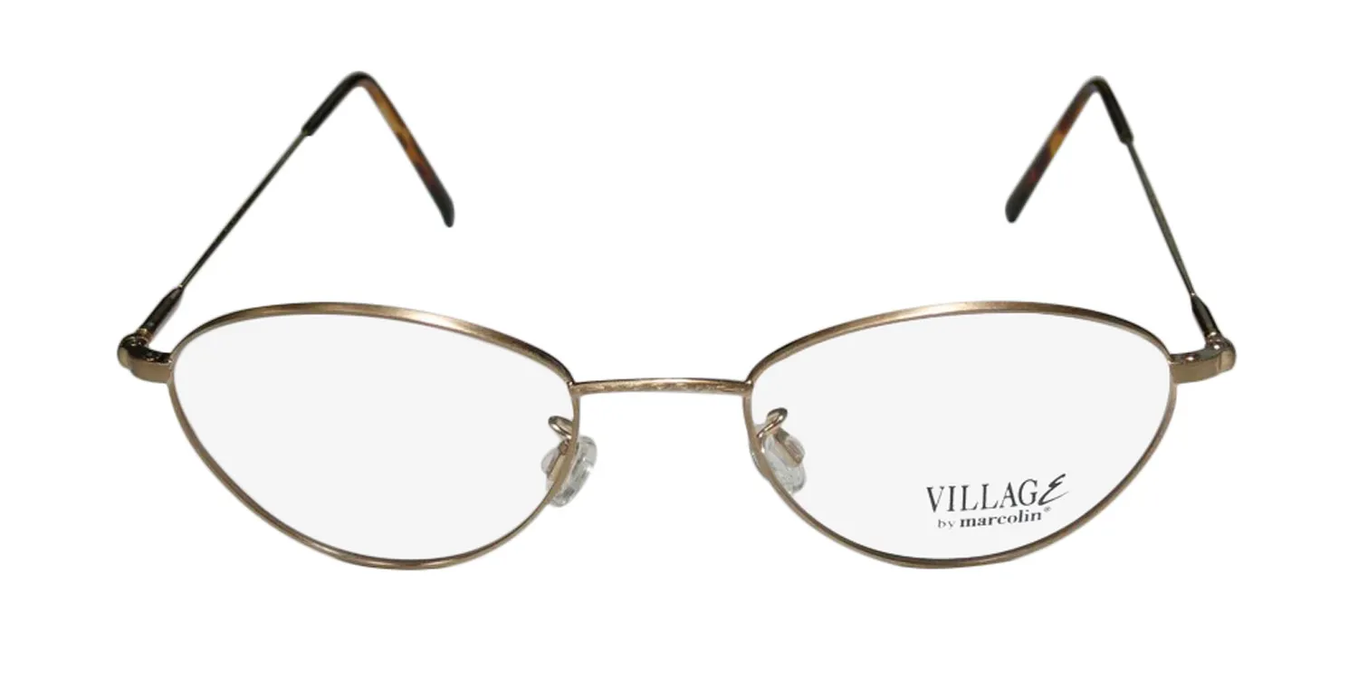 Marcolin Village 47 6395 987 Eyeglasses Brushed Gold 49mm Unisex 3