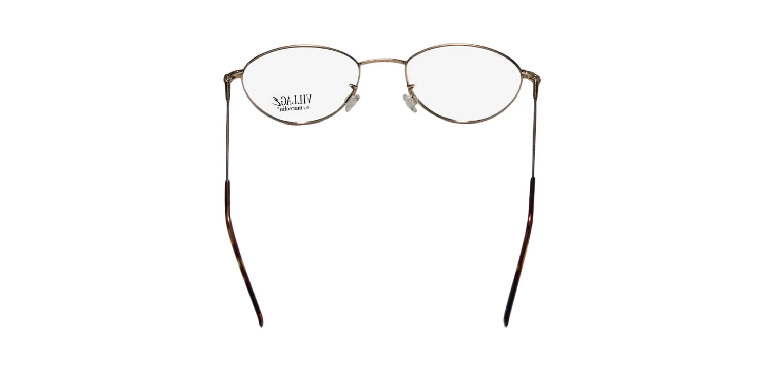 Marcolin Village 47 6395 987 Eyeglasses Brushed Gold 49mm Unisex 5