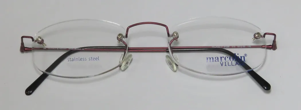 Marcolin Village 57 515 Eyeglasses Wine 50mm Unisex 8
