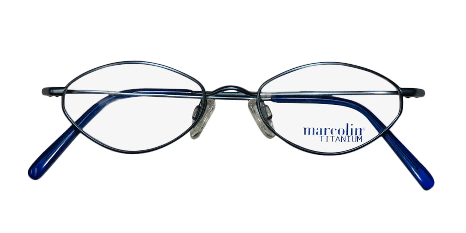 Marcolin 2031 203 Eyeglasses Dark Blue 46mm Unisex 2