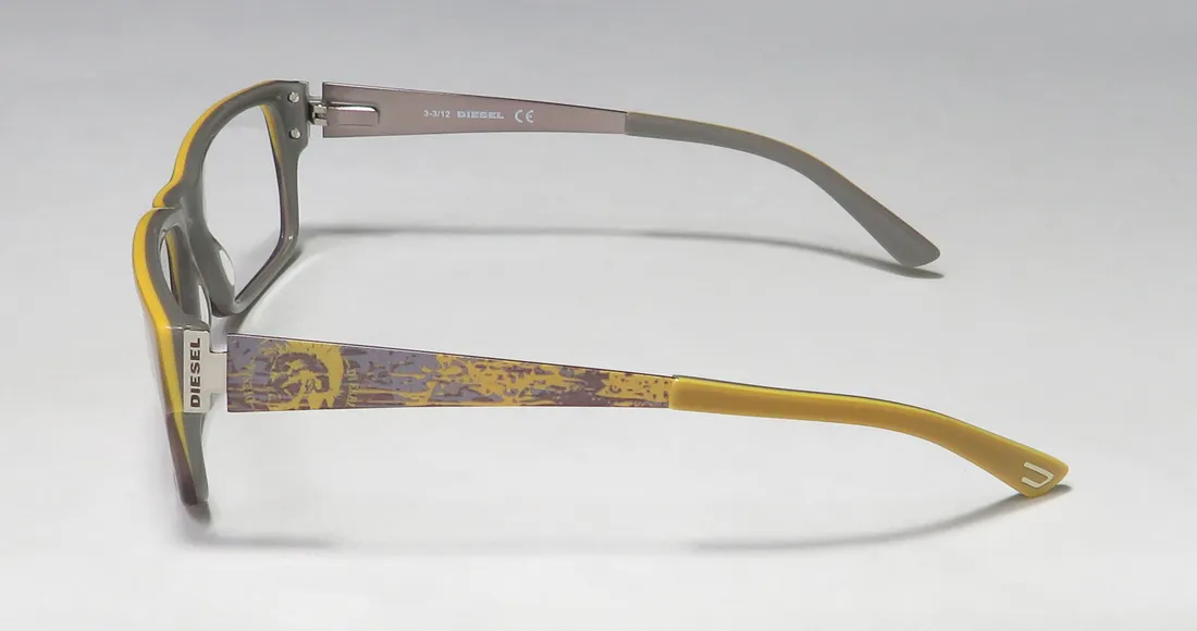 Diesel DL5027 041 Eyeglasses Yellow 53mm Unisex 4