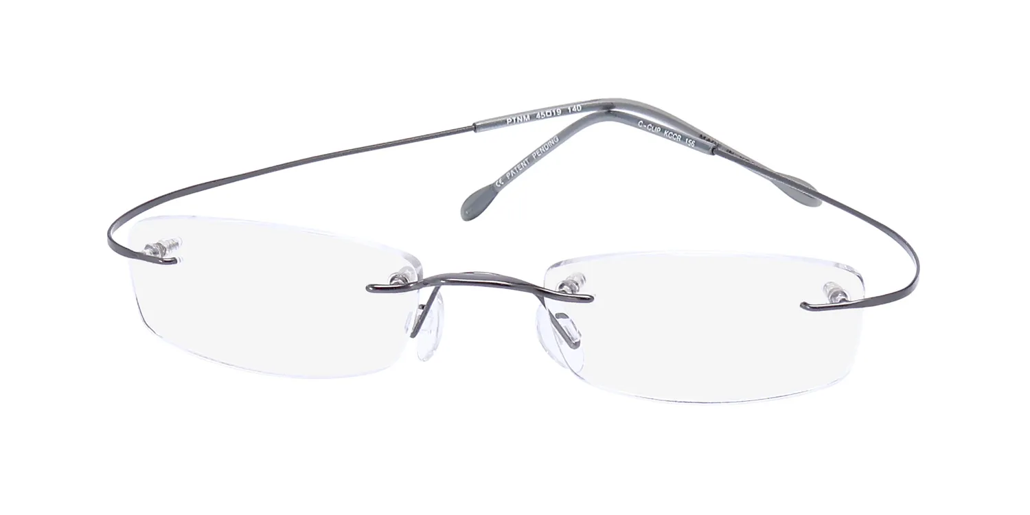 Elite Eyewear C-Clip 156 ptnm Eyeglasses Platinum 45mm Unisex 2