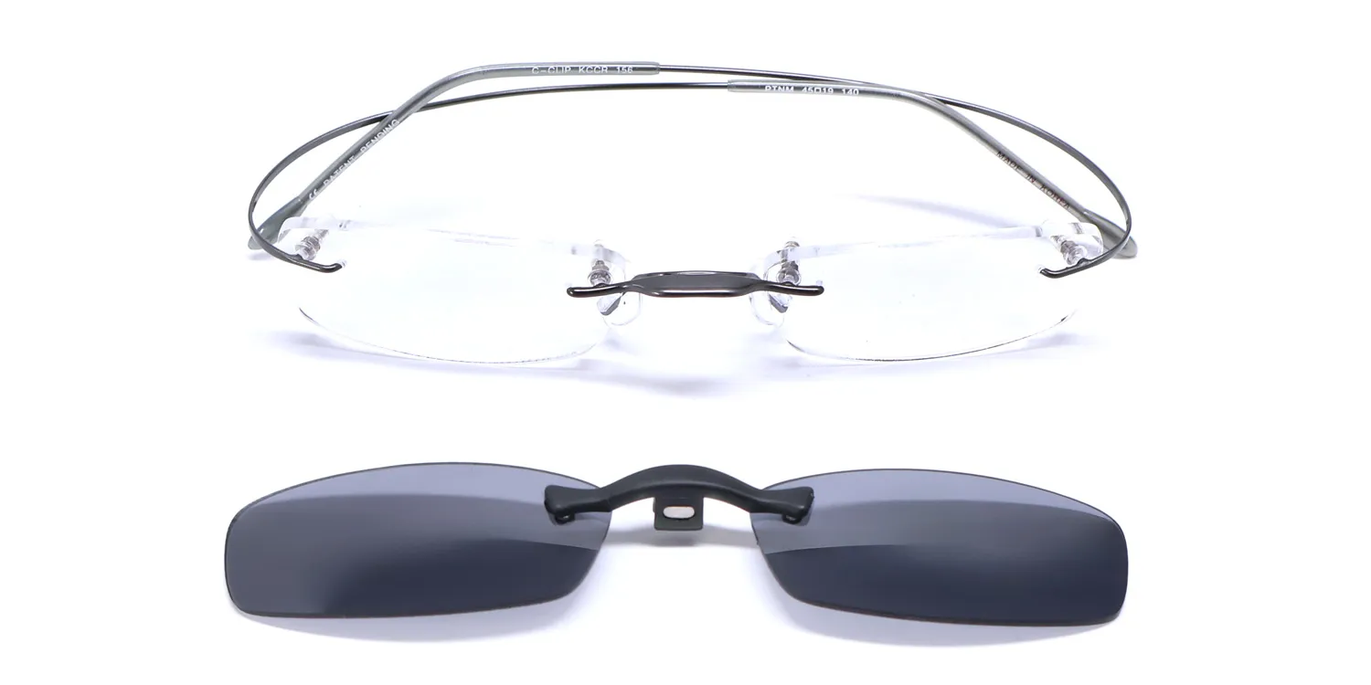 Elite Eyewear C-Clip 156 ptnm Eyeglasses Platinum 45mm Unisex 3