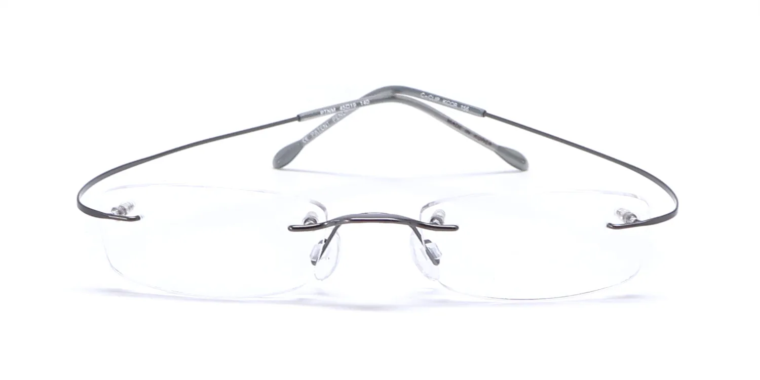 Elite Eyewear C-Clip 156 ptnm Eyeglasses Platinum 45mm Unisex 4