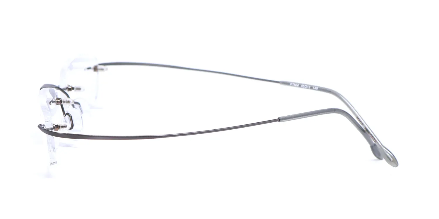 Elite Eyewear C-Clip 156 ptnm Eyeglasses Platinum 45mm Unisex 5