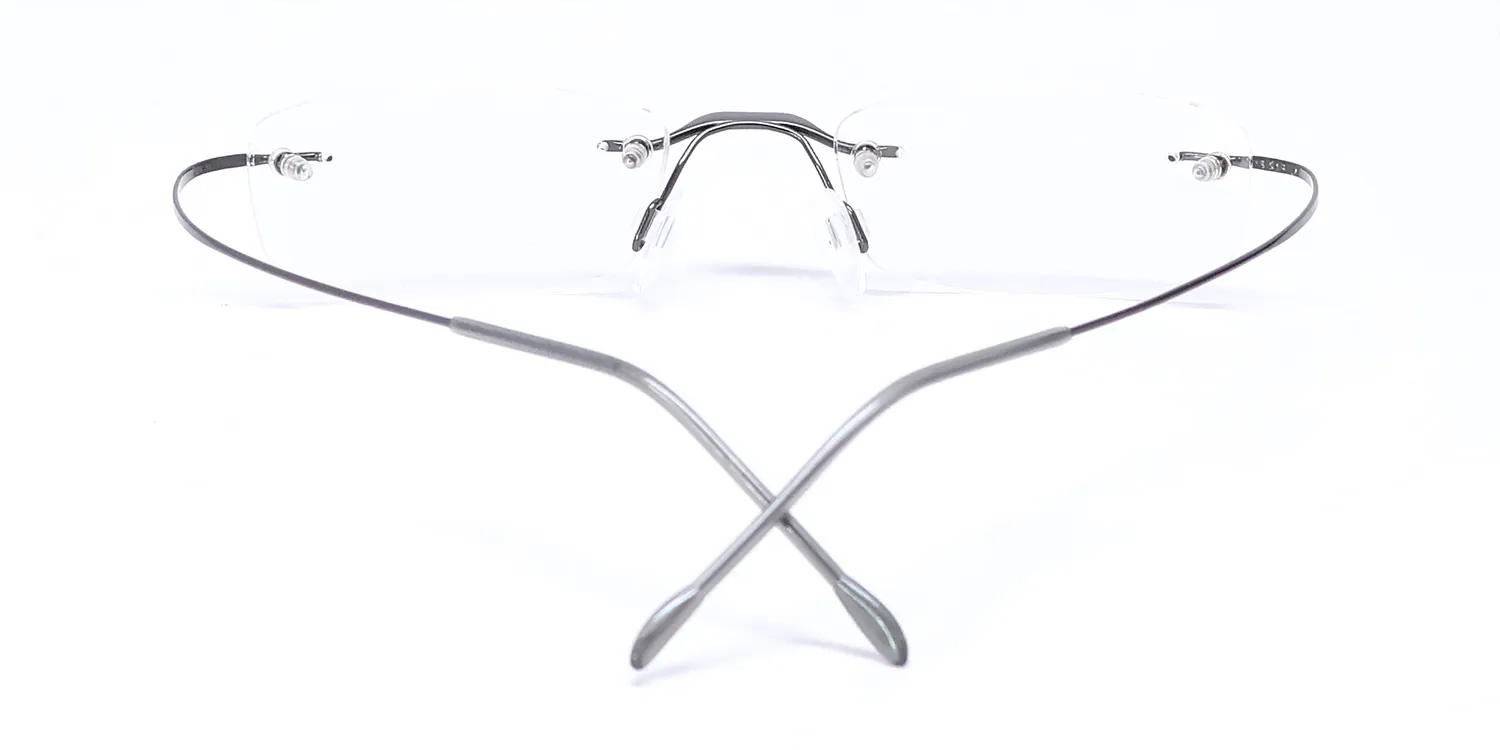 Elite Eyewear C-Clip 156 ptnm Eyeglasses Platinum 45mm Unisex 6