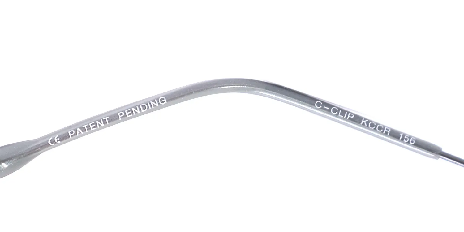 Elite Eyewear C-Clip 156 ptnm Eyeglasses Platinum 45mm Unisex 9