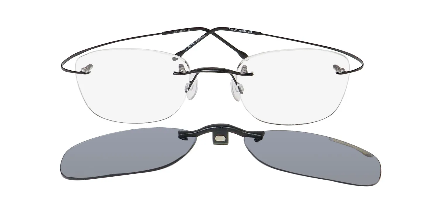 Elite Eyewear C-Clip 259 jet Eyeglasses Jet 49mm Unisex 2