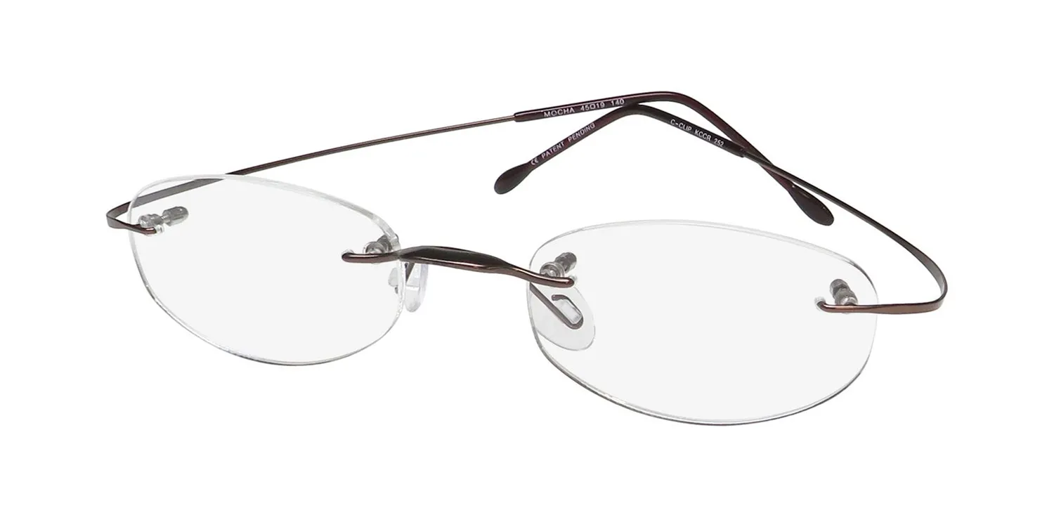 Elite Eyewear 252 C-Clip mocha Eyeglasses Mocha 45mm Unisex 2