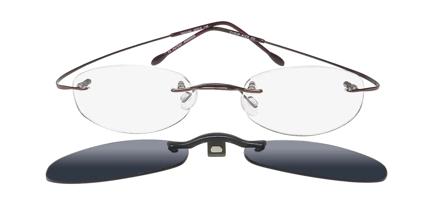 Elite Eyewear 252 C-Clip mocha Eyeglasses Mocha 45mm Unisex 3