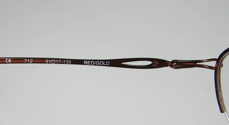 Elite Eyewear 712 red / gold Eyeglasses Red 51mm 9