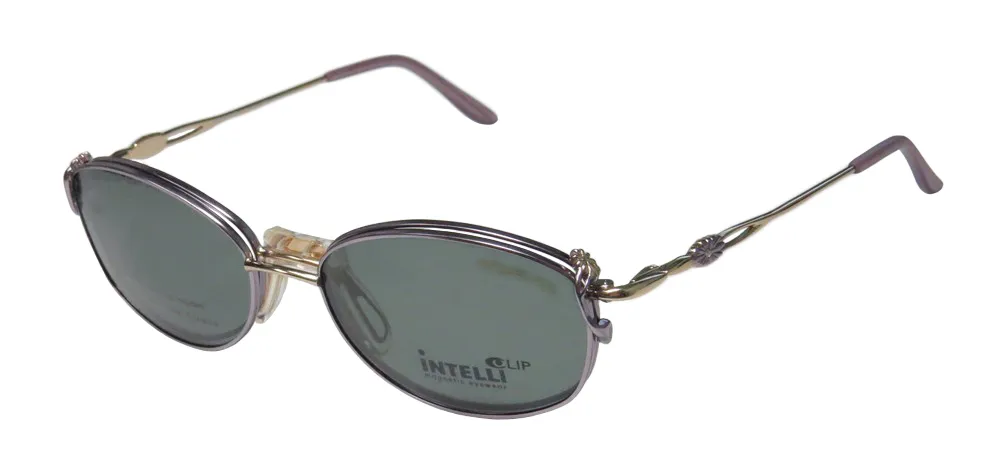Elite Eyewear Intelli Clip 713 lavender/gold Eyeglasses Light Purple 54mm