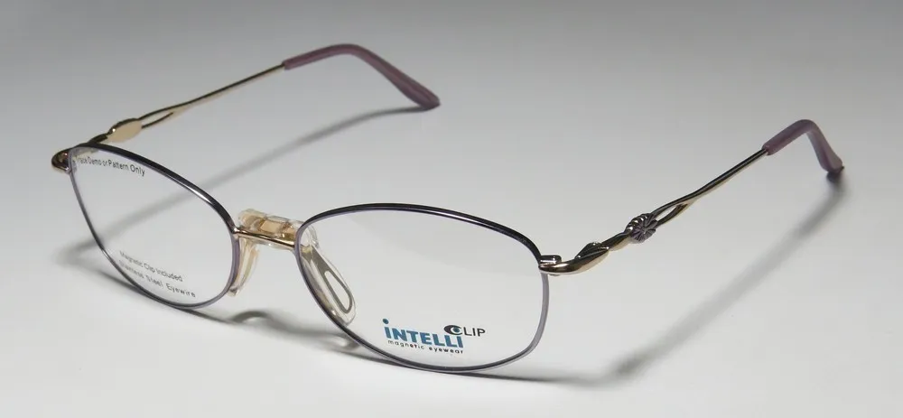 Elite Eyewear Intelli Clip 713 lavender/gold Eyeglasses Light Purple 54mm 2