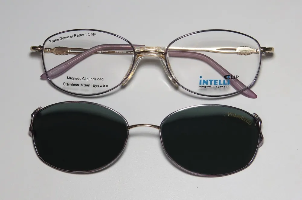 Elite Eyewear Intelli Clip 713 lavender/gold Eyeglasses Light Purple 54mm 3