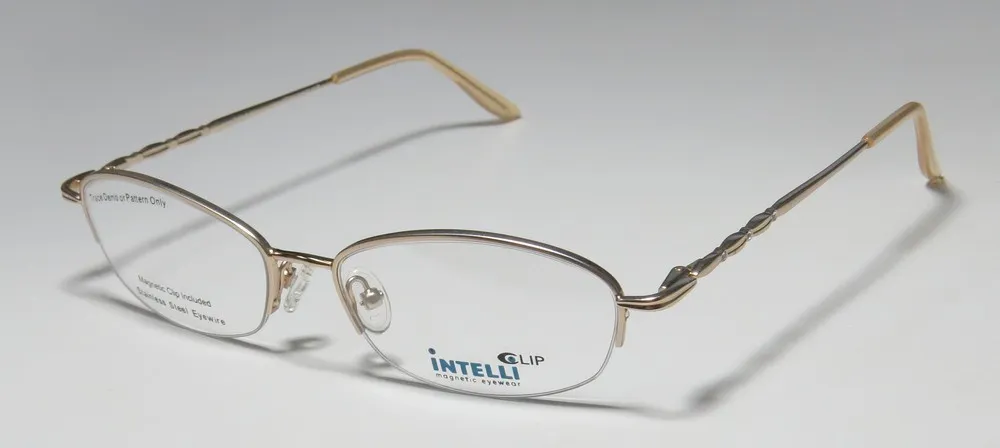 Elite Eyewear Intelli Clip 716 matte pearl Eyeglasses Gold 53mm 2