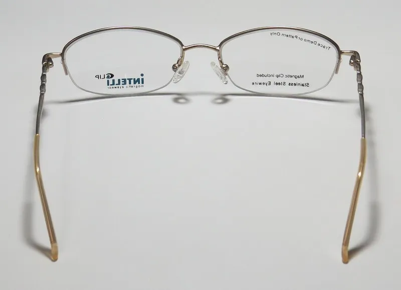 Elite Eyewear Intelli Clip 716 matte pearl Eyeglasses Gold 53mm 6