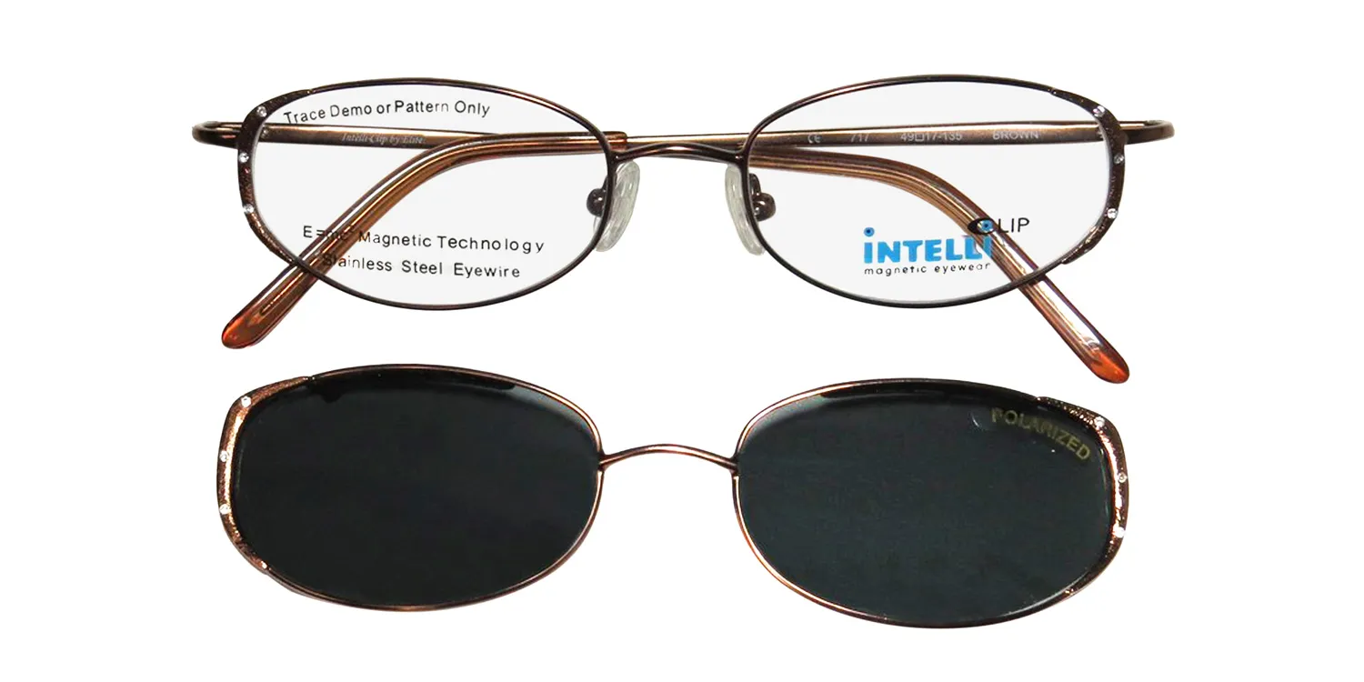 Elite Eyewear 717 brown Eyeglasses Brown 49mm 3