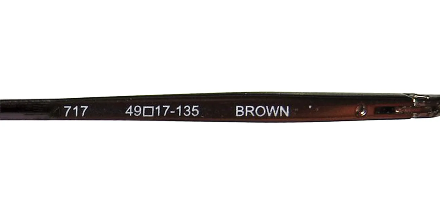 Elite Eyewear 717 brown Eyeglasses Brown 49mm 9