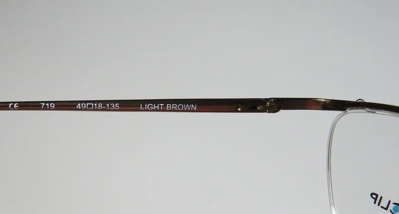 Elite Eyewear 719 light brown Eyeglasses Light Brown 49mm 9