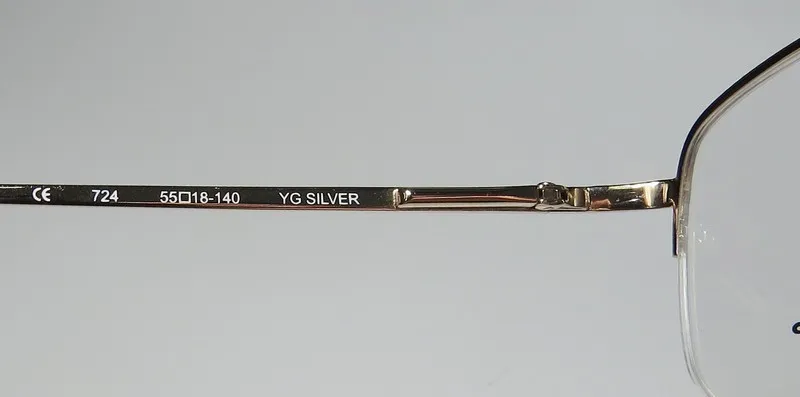 Elite Eyewear 724 yg silver Eyeglasses Gold 55mm Unisex 8