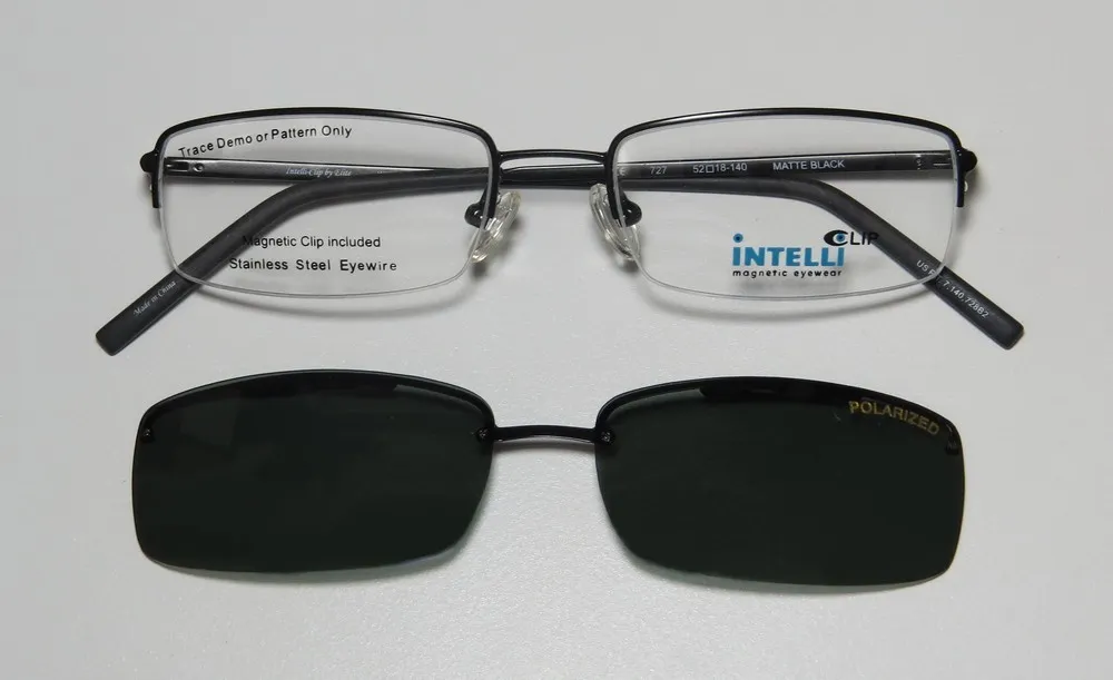 Elite Eyewear Intelli Clip 727 matte black Eyeglasses Matte Black 52mm Unisex 2