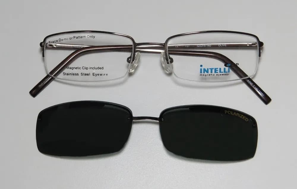 Elite Eyewear Intelli Clip 727 olive Eyeglasses Olive 52mm Unisex 2