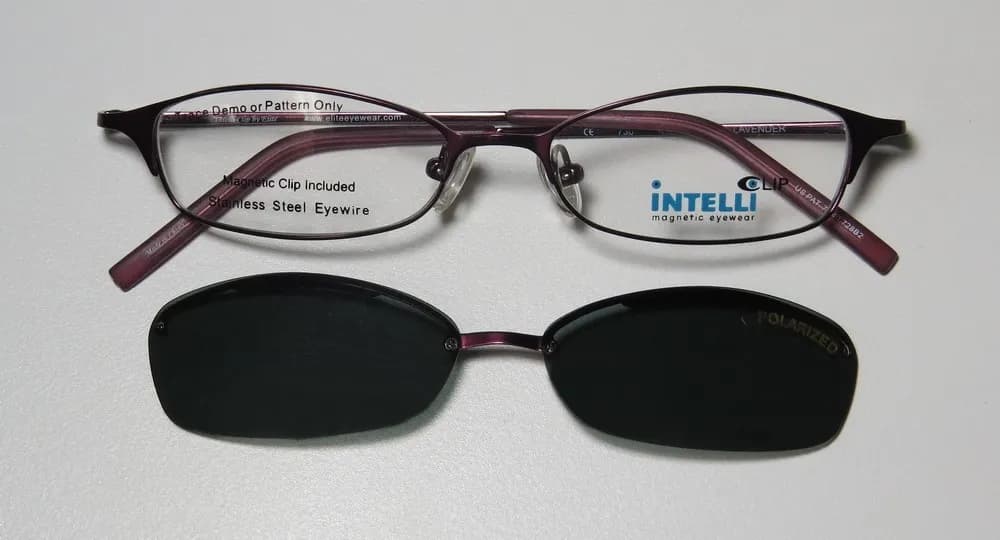 Elite Eyewear Intelli Clip 730 lavender Eyeglasses Violet 49mm Unisex 3