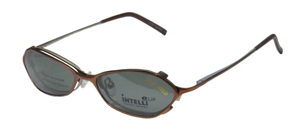 Elite Eyewear Intelli Clip 732 brown/silv Eyeglasses Brown 50mm