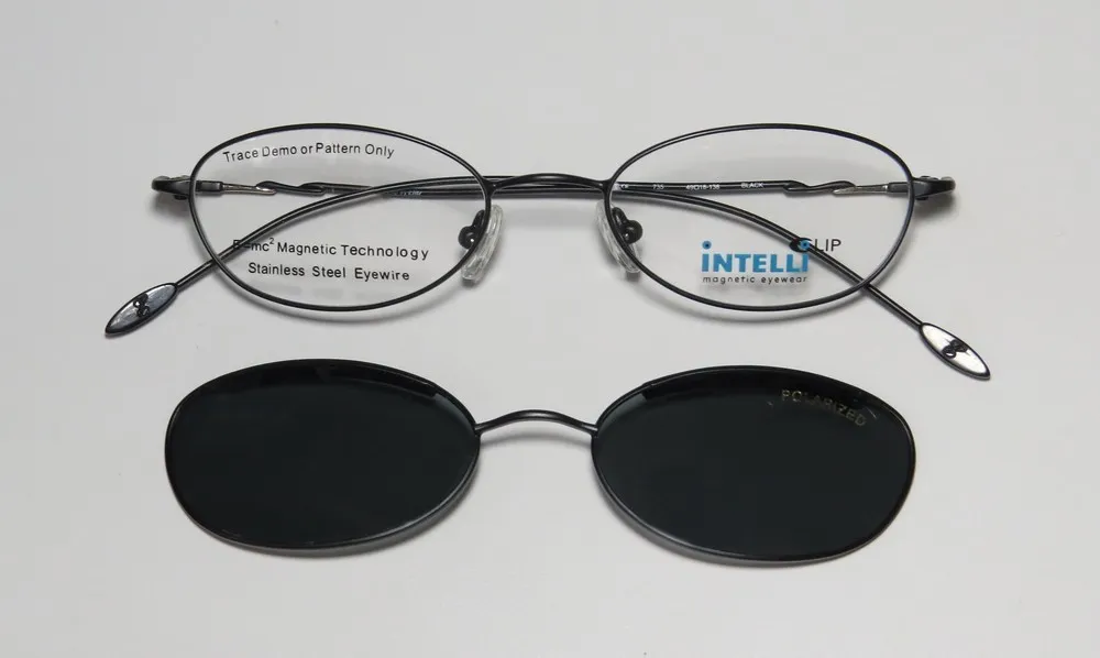 Elite Eyewear Intelli Clip 735 black Eyeglasses Black 49mm 3