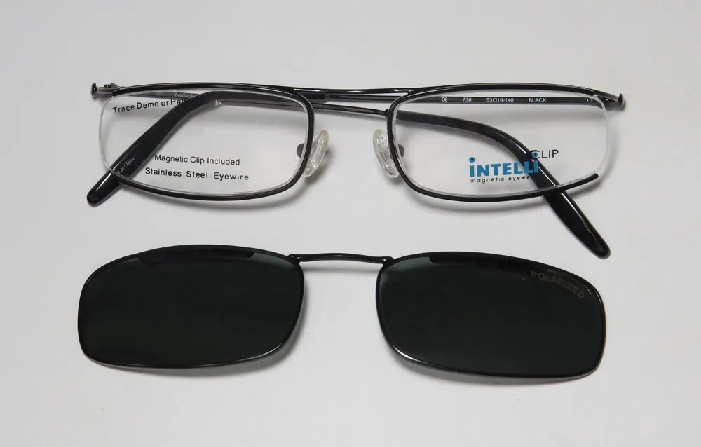 Elite Eyewear Intelli Clip 738 black Eyeglasses Black 53mm Unisex 3
