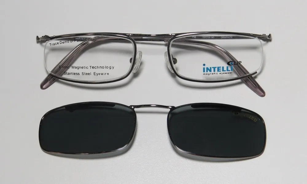 Elite Eyewear Intelli Clip 738 graphite Eyeglasses Gunmetal 53mm Unisex 3