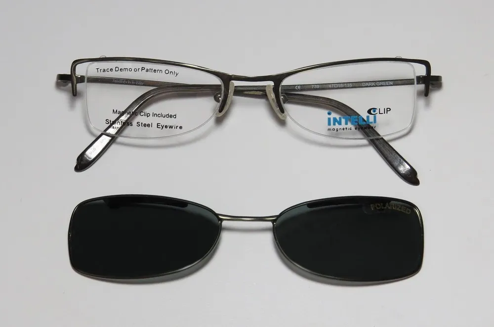 Elite Eyewear Intelli Clip 739 dark green Eyeglasses Dark Green 47mm Unisex 3