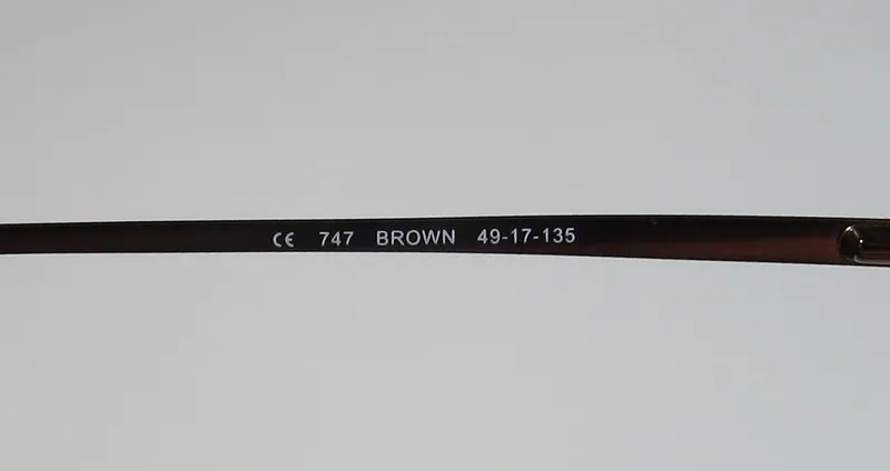 Elite Eyewear 747 brown Eyeglasses Brown 49mm 9